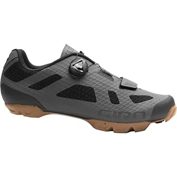 Giro Rincon MTB-Schuhe, graues Synchwire-Obermaterial, EU 46 Herren, schnelle BOA L6-Drehverschlüsse, aggressive Gummi-Außensohle
