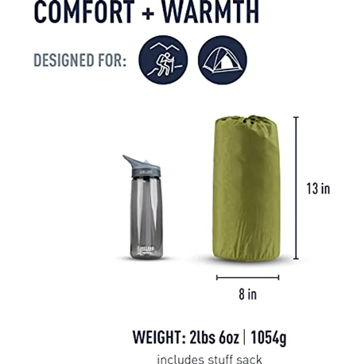 Sea to Summit Colchoneta autohinchable CAMP L oliva, Grün mit robustem 75D Polyester – Bild 2