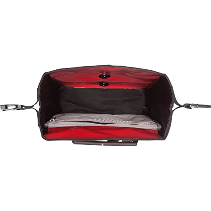 Ortlieb Front-Roller Classic QL2.1, Fahrradtasche für Unisex-Adult, Rot-Schwarz, 2x12.5 L, mit Schultertragegurten und Quick-Lock2.1-System – Bild 4