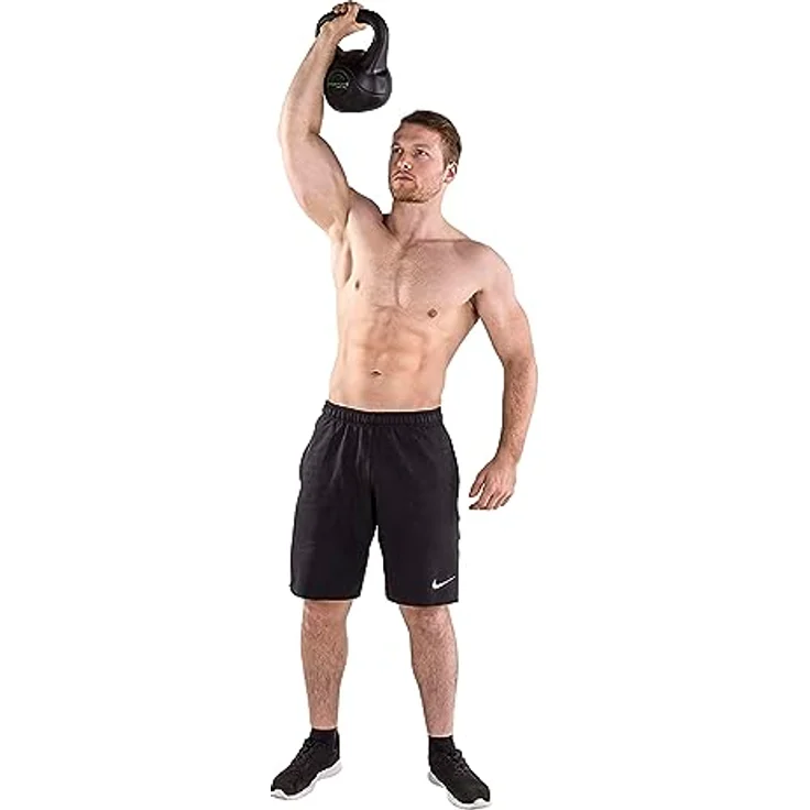 Tunturi Kettlebell 6 kg, Kugelhantel aus PVC mit Sandfüllung für effektives Ganzkörpertraining – Bild 5