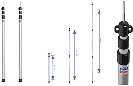 ProPlus Teleskop Zeltstange 93-230 cm, 2er Set