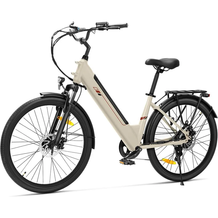 Touroll J2 ST E-Bike, 26 Zoll, 250W Motor, 45Nm Drehmoment, 100km Reichweite, Tiefeinsteiger, Shimano 7-Gang, LED Display