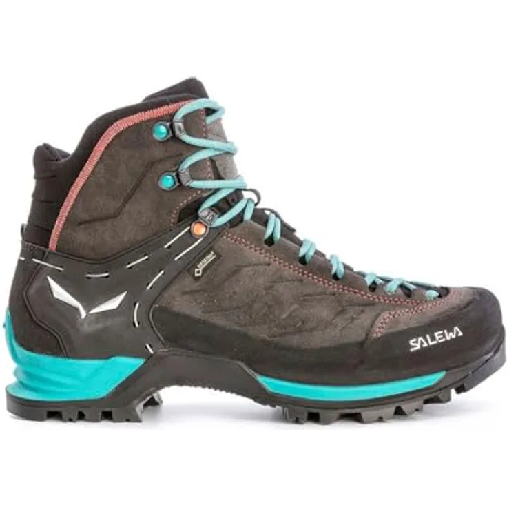 Salewa Mtn Trainer Mid GTX, wasserdichter Damen Trekkingstiefel aus Veloursleder mit GORE-TEX® Futter, Magnetgrau