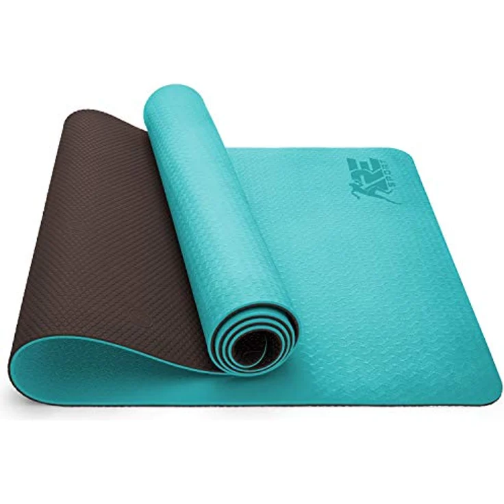 RE:SPORT Yogamatte Phthalatfrei - Gymnastikmatte rutschfest, Fitnessmatte schadstofffrei, Trainingsmatte mit Tragegurt 183 x 61 x 0,6 cm – Bild 1