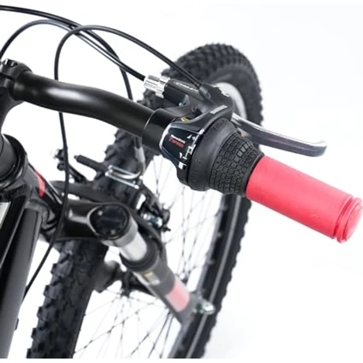 S’COOL Xroc pro Mountainbike, 20/24/26 Zoll, 7-Gang Kettenschaltung, Alu-Hardtail für Kinder 6–12 J., Farbe: Neon Green/Ocean (Oxid/Pink) – Bild 3