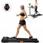 COSTWAY Laufband, Walking/Jogging Pad, Underdesk Zuhause, 1-6,5 km/h, Schwarz