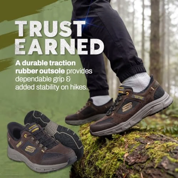 Skechers OAK CANYON - CONSISTENT WINNER Outdoorschuh, Größe 42, braun/schwarz, 100% Textil, sportlich, Schnürverschluss – Bild 3