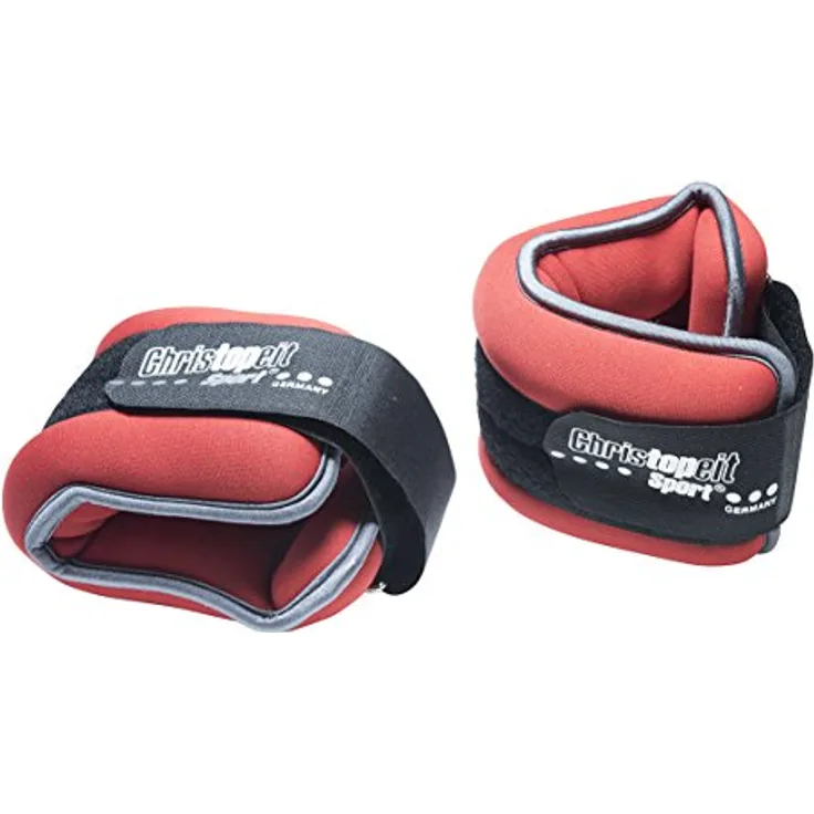 Christopeit Sport Gewichtsmanschette 2 x 50 g - 2er Set Fußgelenk- oder Handgelenkgewichte - Klettverschluss einstellbar
