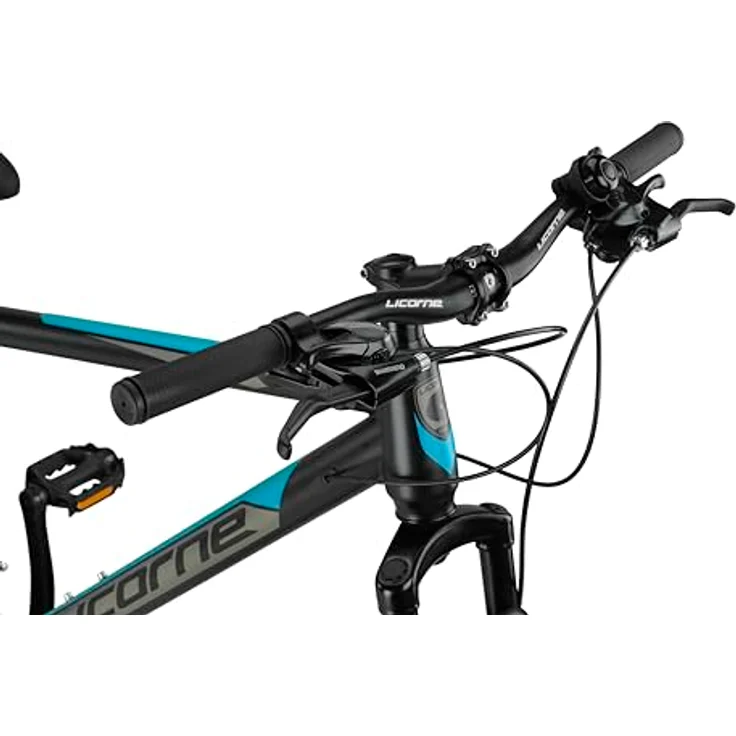 Licorne Bike Guide Premium 29 Zoll Mountainbike, Federgabel MTB mit Scheibenbremsen, hochwertige Markenqualität für Jugendliche und Erwachsene (Schwarz/Blau) – Bild 5