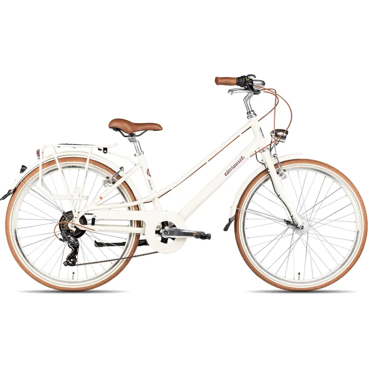 Almrausch Marlies 6, Cityrad mit 26 Zoll Aluminiumrahmen, 6-Gang Shimano Schaltung, weiß