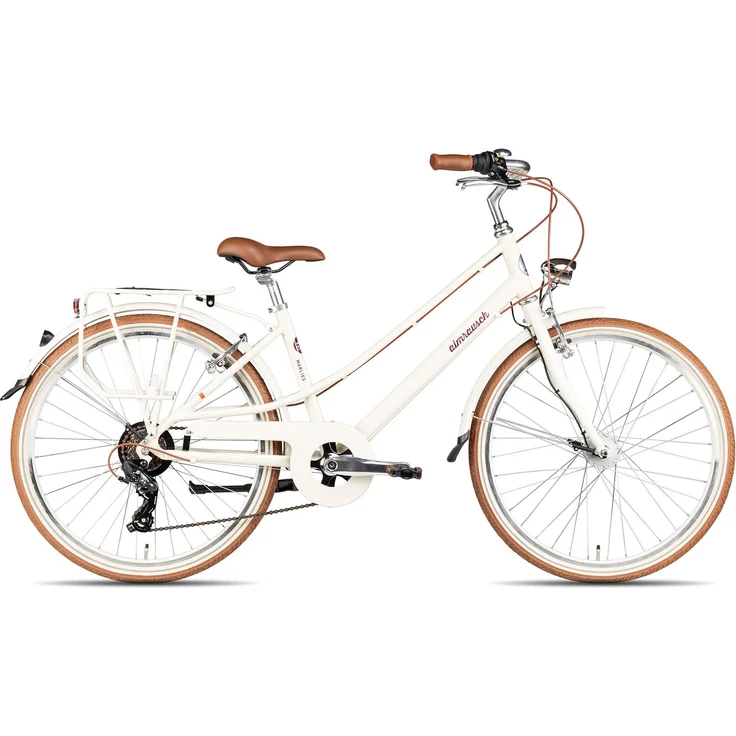 Almrausch Marlies 6, Cityrad mit 26 Zoll Aluminiumrahmen, 6-Gang Shimano Schaltung, weiß