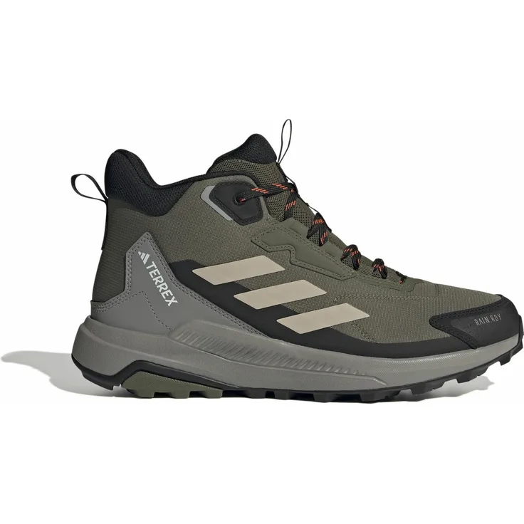 Adidas Terrex Anylander Rain.Rdy Mid-Top Wanderschuhe für Herren, wetterfest mit Traxion Außensohle und EVA-Dämpfung, schwarz
