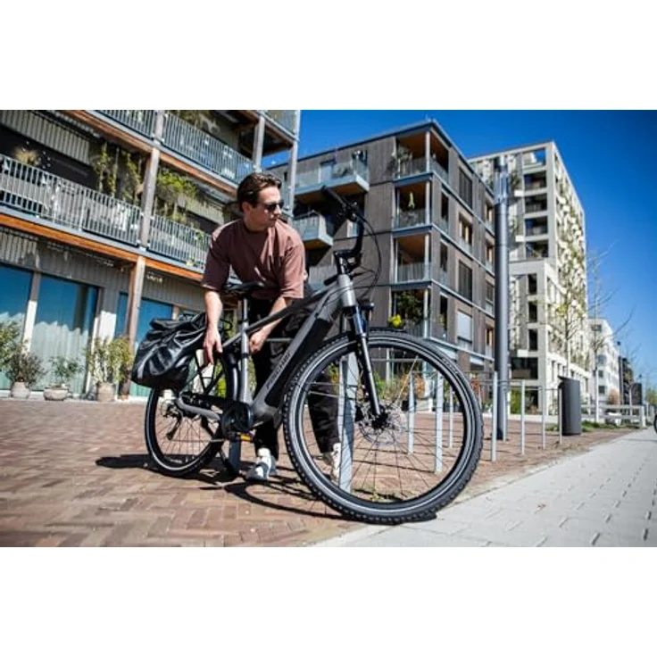 FISCHER E-Bike Trekking MOVE 01, 52 cm Rahmenhöhe, 474 Wh Akku, Heckmotor, 8-Gang Kettenschaltung, grau matt – Bild 2