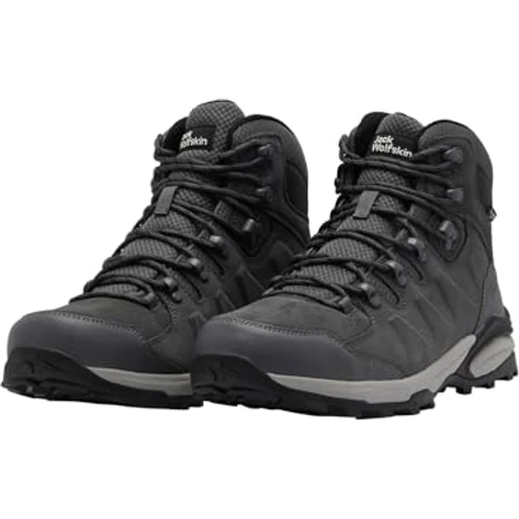 Jack Wolfskin Refugio Texapore Mid M, Herren Wanderschuhe für abwechslungsreiches Gelände, grau, Größe 44.5 – Bild 7