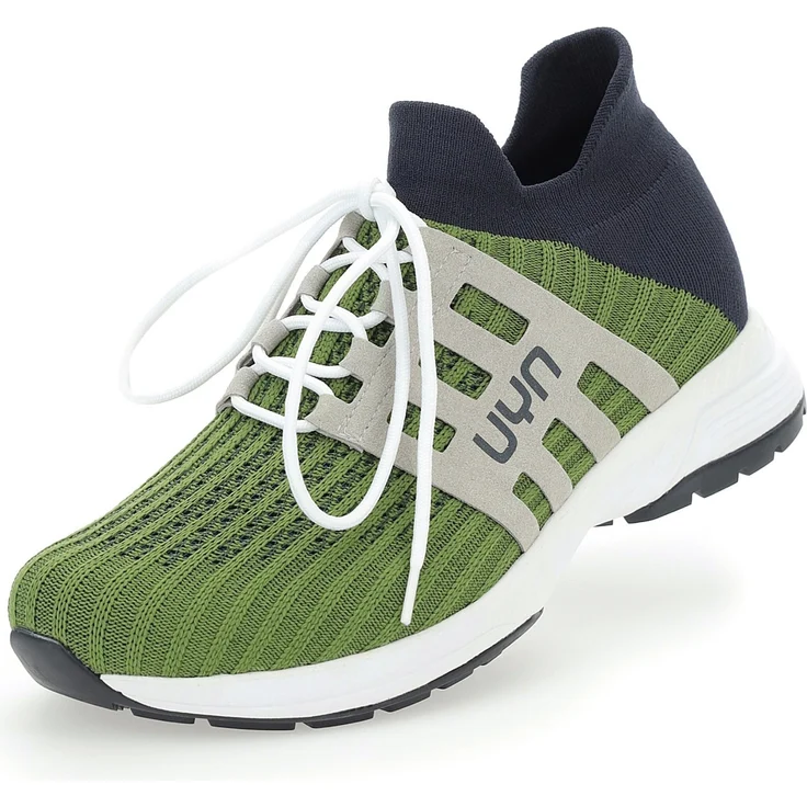 UYN Washi Slip-on Sneaker Herren, ultraleicht und atmungsaktiv aus 100% pflanzlichem PAPER COTTON, olive green, Größe 43