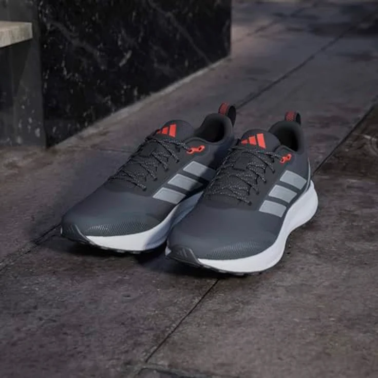 adidas Running Shoes JI4084, Laufschuhe mit wasserabweisendem Obermaterial und Cloudfoam Dämpfung, schwarz, Größe 41 1/3 – Bild 22