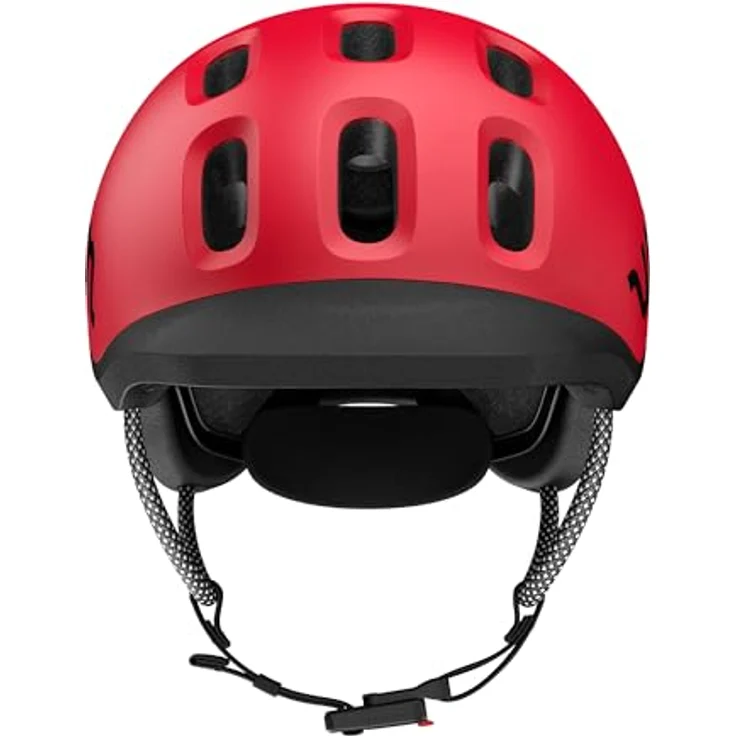 woom Ready Kinderhelm, Verstellbarer und pinch-freier Helm mit reflektierenden Details für Radfahren, Rollschuhlaufen und Scooterfahren, für Jungen und Mädchen (1-14 Jahre), Rot, X-Small – Bild 4