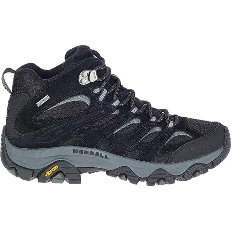 Merrell Moab 3 Mid GTX, Damen Wanderschuhe mit Vibram-Außensohle und Air Cushion, Schwarz – Bild 3