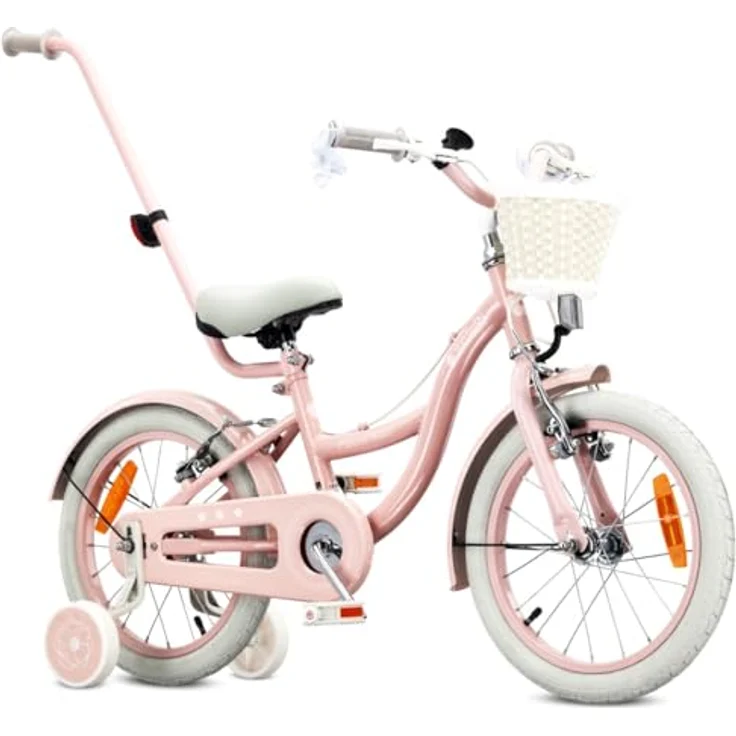 Sun Baby Kinderfahrrad SUN BABY Flower Retro 16 Zoll mit Schubstange, rosa, für Kinder bis 50 kg – Bild 2