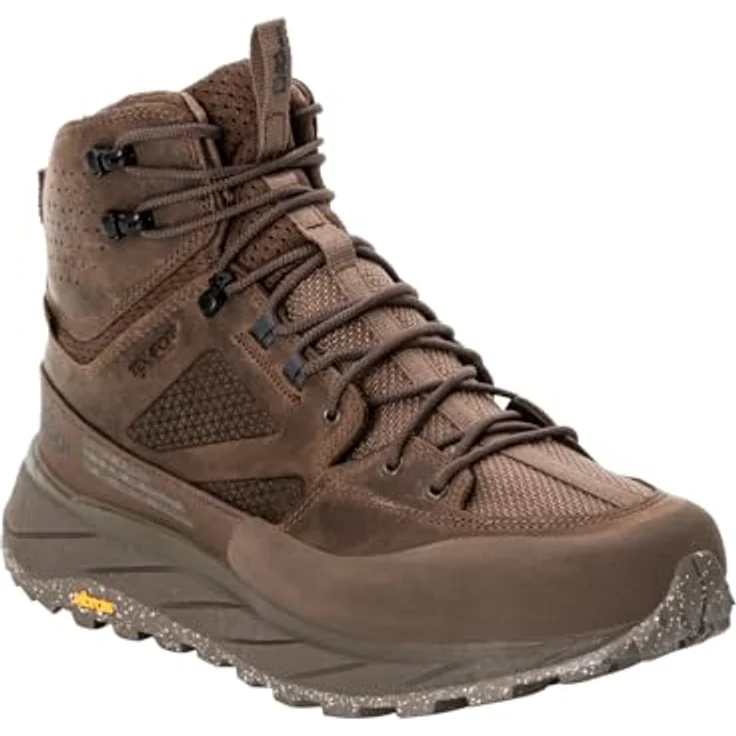 Jack Wolfskin Terraquest Texapore Mid M, Herren Wanderschuhe, wasserdichtes Nubukleder, braun, Größe 47 – Bild 4