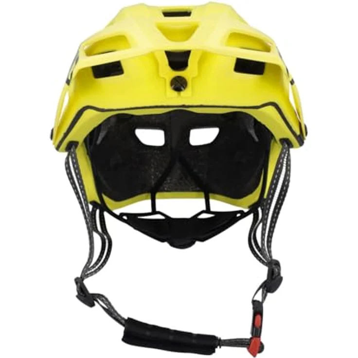 CMP MTB Pro Helmet, leichter und gut belüfteter Fahrradhelm mit abnehmbarem Visier, gelb fluoreszierend, Größe L – Bild 2