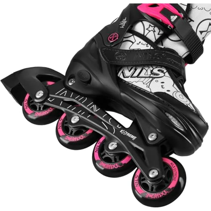 NILS EXTREME NH10907 TINTY, 4-in-1 Rollschuhe Inlineskates Schlittschuhe in Größe 39-42 mit 7 Permanentmarkern – Bild 8