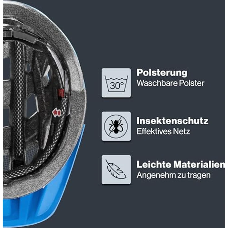 Uvex Fahrradhelm I-VO CC, LightBlue-Blue Mat, 52-57 cm - Mattes Design, abnehmbares Visier, nur 225g - Preisvergleich – Bild 4