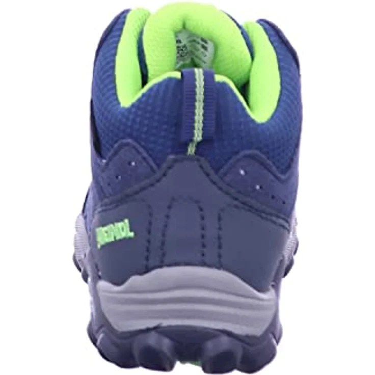 Meindl Tuam Junior Kinder Velour Mesh Trekkingschuhe, blau lemon, Clima-Futter, Air-Active-Best-Fit-Fußbett, knöchelhoch, starkes Profil, 4437125/36 – Bild 4