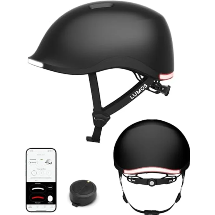 Lumen Labs LUMOS NYXEL Fahrradhelm, Größen S (52-56 cm) und M (55-59 cm), mit vorderen und hinteren Blinkern, 56 adressierbaren LEDs und sieben RGB Farben – Bild 1