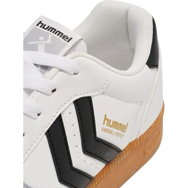Hummel Handball Perfekt SP Indoor Schuhe, atmungsaktives Obermaterial, TPR-Außensohle, weiß/schwarz, Schuhgröße 39 EU – Bild 3