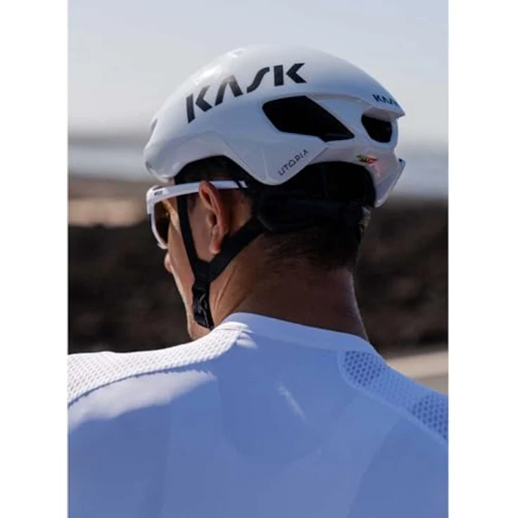 KASK Utopia Y Helm, aerodynamischer Fahrradhelm mit OCTOFIT+ Rückhaltesystem, Farbe: weiß, Größe: L (59-62 cm) – Bild 5