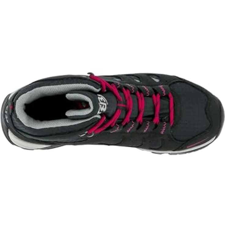 Brütting Damen Wanderschuhe, robuste Outdoorschuhe mit Schnürung, flacher Absatz 2 cm, Größe 42, Schwarz – Bild 5