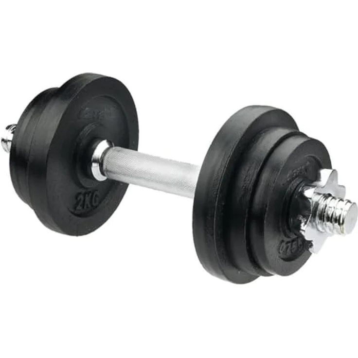 V3TEC Kurzhantelset 11 kg, Komplettset mit 2,5 kg Stange und Gewichten in schwarz-grau – Bild 1