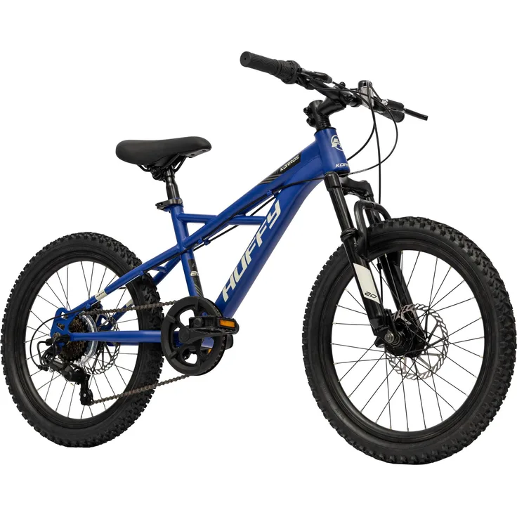 Huffy Korros 20-Zoll Hardtail Mountainbike, königsblau, 6-Gang mit Scheibenbremsen und All-Terrain-Reifen