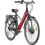 ZÜNDAPP E Bike Damen 28 Zoll | Elektrofahrrad mit 7 Gang für 150-180 cm | 504 Wh Akku, Citybike mit Rücktrittbremse, Beleuchtung | Pedelec Z902