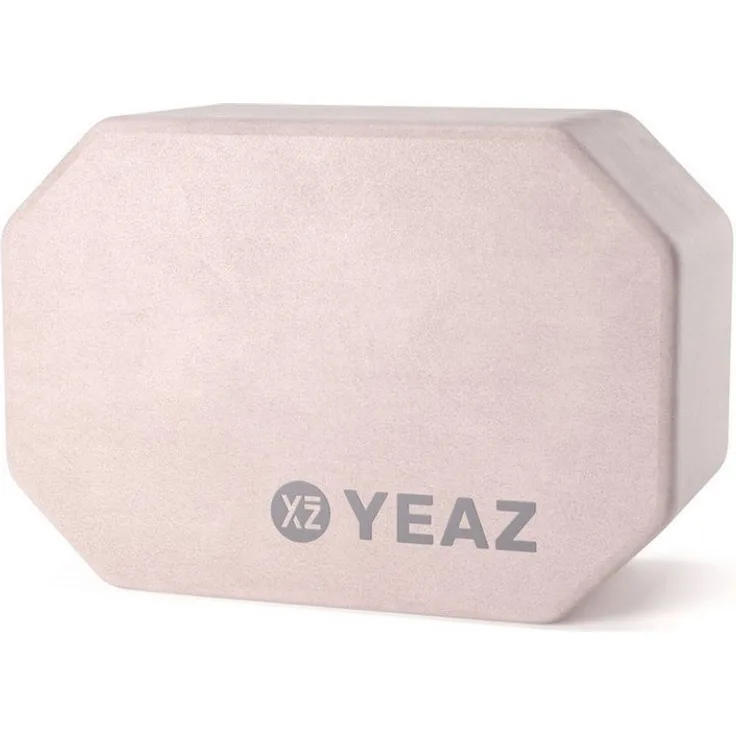 YEAZ Yogablock SPIRIT, achteckiger Yoga Block mit rutschfester Soft-Touch Oberfläche und vier Höhenoptionen