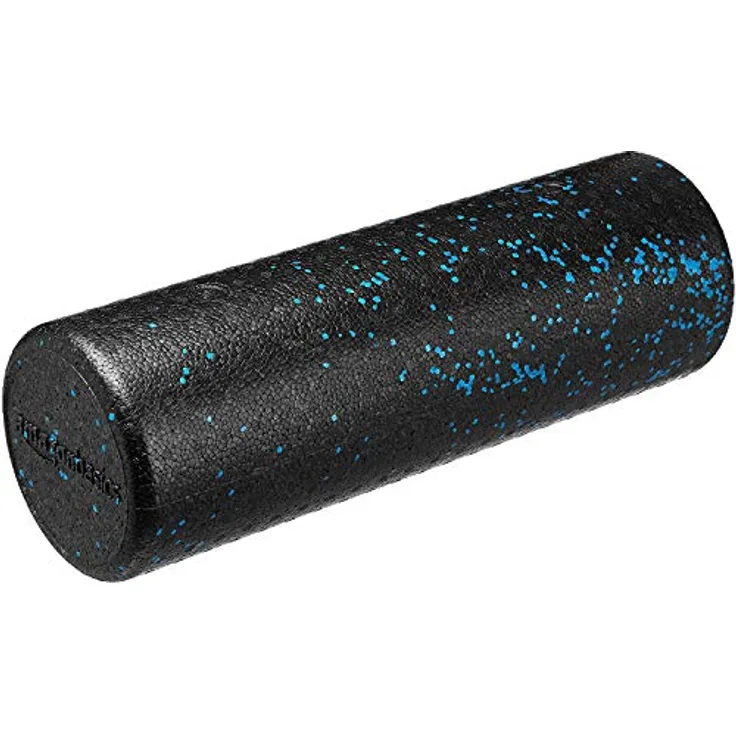 Amazon Basics Hochdichte Schaumstoffrolle, Blau gesprenkelt, 45 cm - Ideal für Gleichgewichtstraining und Tiefenmassage, aus Polypropylen