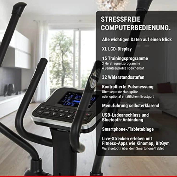HAMMER Finnlo Crosstrainer Loxon XTR mit Tablet-Halterung – Bild 5