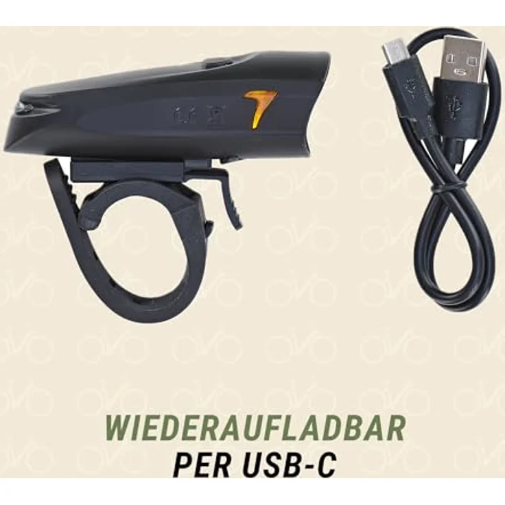 Prophete LED USB AKKU-Scheinwerfer, 30/15 Lux Fahrradbeleuchtung – Bild 4