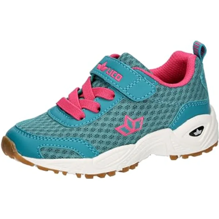 Lico Bronte VS Sportschuhe Kinder Laufschuhe Türkis, Schuhgröße 28 EU, Klettverschluss, Atmungsaktiv, TPR-Laufsohle
