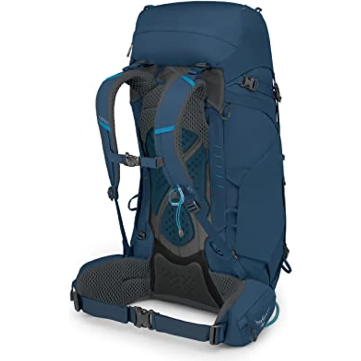 Osprey Kestrel 48 Atlas Blue L/XL, Wanderrucksack mit AirScape Rückenplatte und integrierter Regenhülle – Bild 4