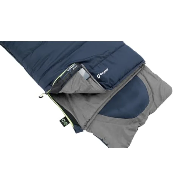Outwell Contour Junior, Schlafsack (170 cm) mit integriertem Kissen, blau/grau – Bild 5