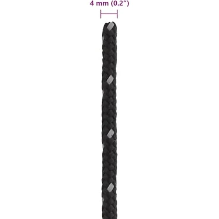 vidaXL Zeltleine, Zeltschnur mit Seilspannern, reflektierend, 50m, Polypropylen, 4mm, ideal für Camping – Bild 2