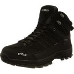 CMP RIGEL MID TREKKING SHOES WP, wasserdichte Wanderschuhe mit FullOn GRIP-Sohle und OrthoLite®-Dämpfung, schwarz