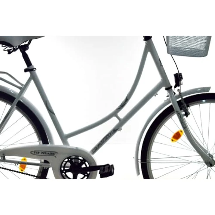 T&Y Trade 28 Zoll Damen Holland City Rad Fahrrad Bike CITYFAHRRAD DAMENFAHRRAD HOLLANDFAHRRAD HOLLANDRAD Rücktrittbremse 1 Gang Beleuchtung STVO Rücktritt Enur Weiß - Robuster Stahlrahmen, Rücktrittbremse, Batteriebetriebene STVO-Beleuchtung – Bild 2