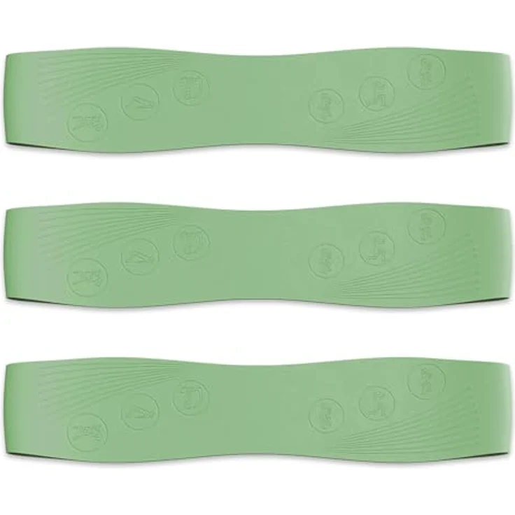 NEOLYMP Pilates Fitnessbänder 3er Set, Widerstandsbänder 9/14/18 kg, rutschfestes Silikon Gymnastikband für Pilates, Yoga & Bauch Beine Po, Matcha – Bild 1