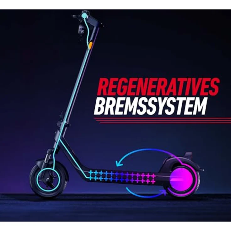NIU KQi 200P E-Scooter mit Straßenzulassung, 20km/h, bis 54km Reichweite, 10" Luftreifen, klappbar, Federung, max. 120kg Belastung, App und Display – Bild 5