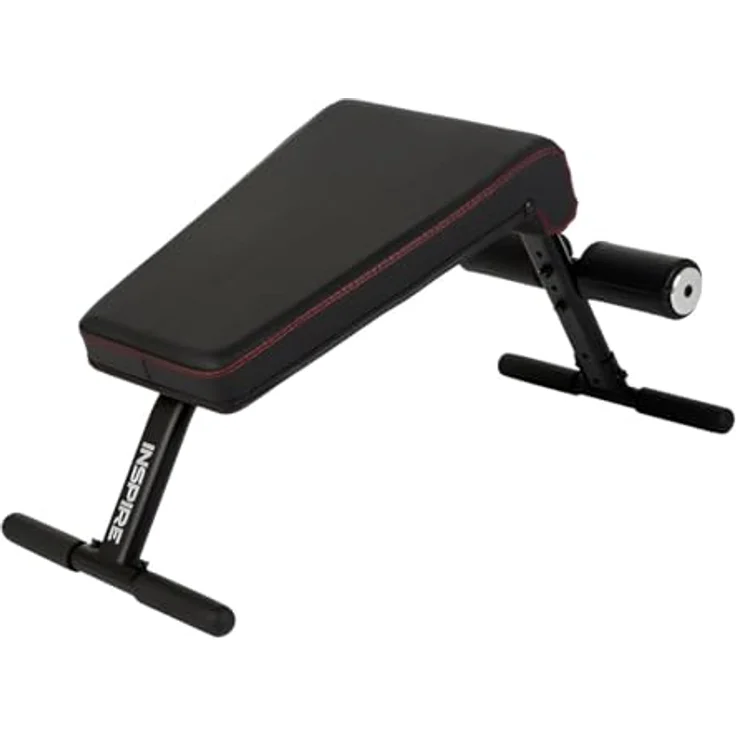 Inspire Mini Crunch Bench - Ab Bench, kompakte Bauchbank in Mattschwarz & Chrom – Bild 1
