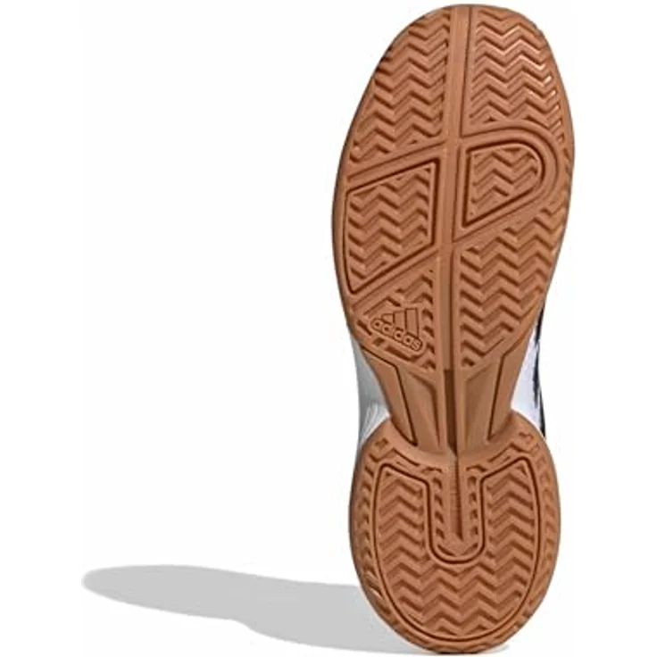 ADIDAS Ligra 8 K, Hallen-Turnschuhe aus atmungsaktivem Mesh mit dämpfender Zwischensohle, White/Black, Kindergröße 35 – Bild 7
