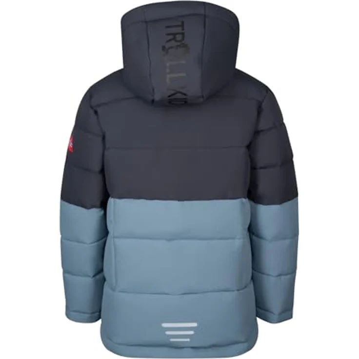 Trollkids Kid's Gryllefjord Jacket, wasserdichte Skijacke für Mädchen mit isolierender Füllung, abnehmbarer Kapuze, Blau, Größe 164 – Bild 3